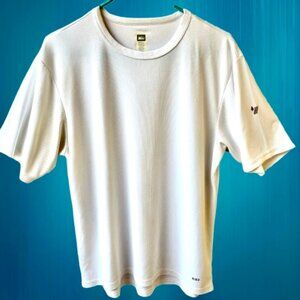 REI Co Op White Active T-Shirt Logo Moisture Wicking UPF 50 Hiking
